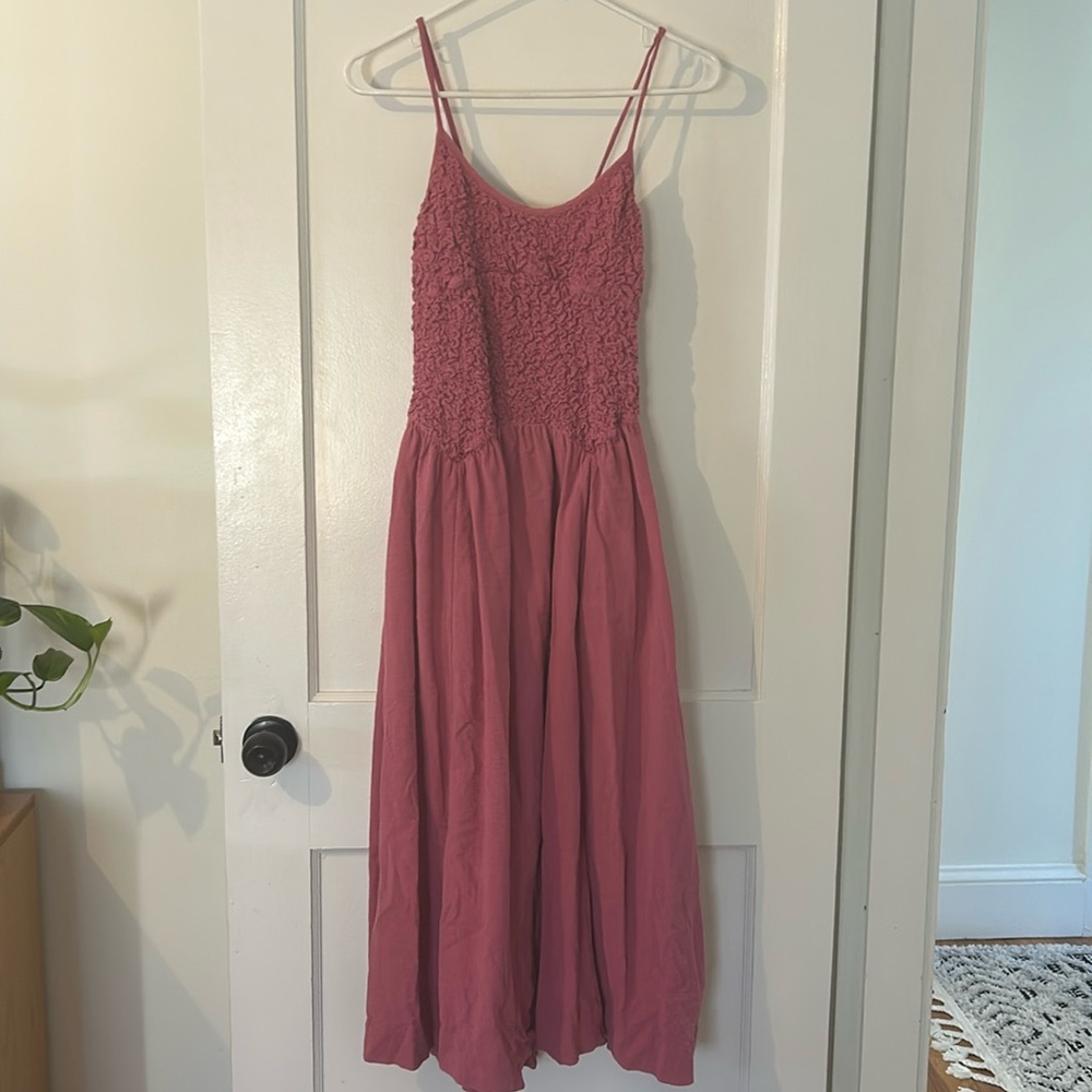 Free people maxi dress with adjustable tie size XS